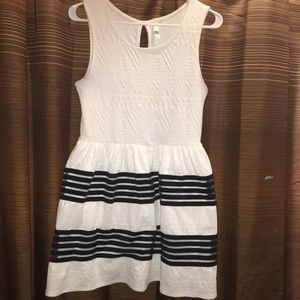 White and black dress